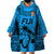 Fiji Rugby Wearable Blanket Hoodie Go Champions World Cup 2023 Tapa Unique Blue Vibe LT9 - Polynesian Pride