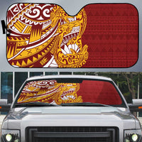 Couple Dolphins Maori Motif Auto Sun Shade - Polynesian Pride