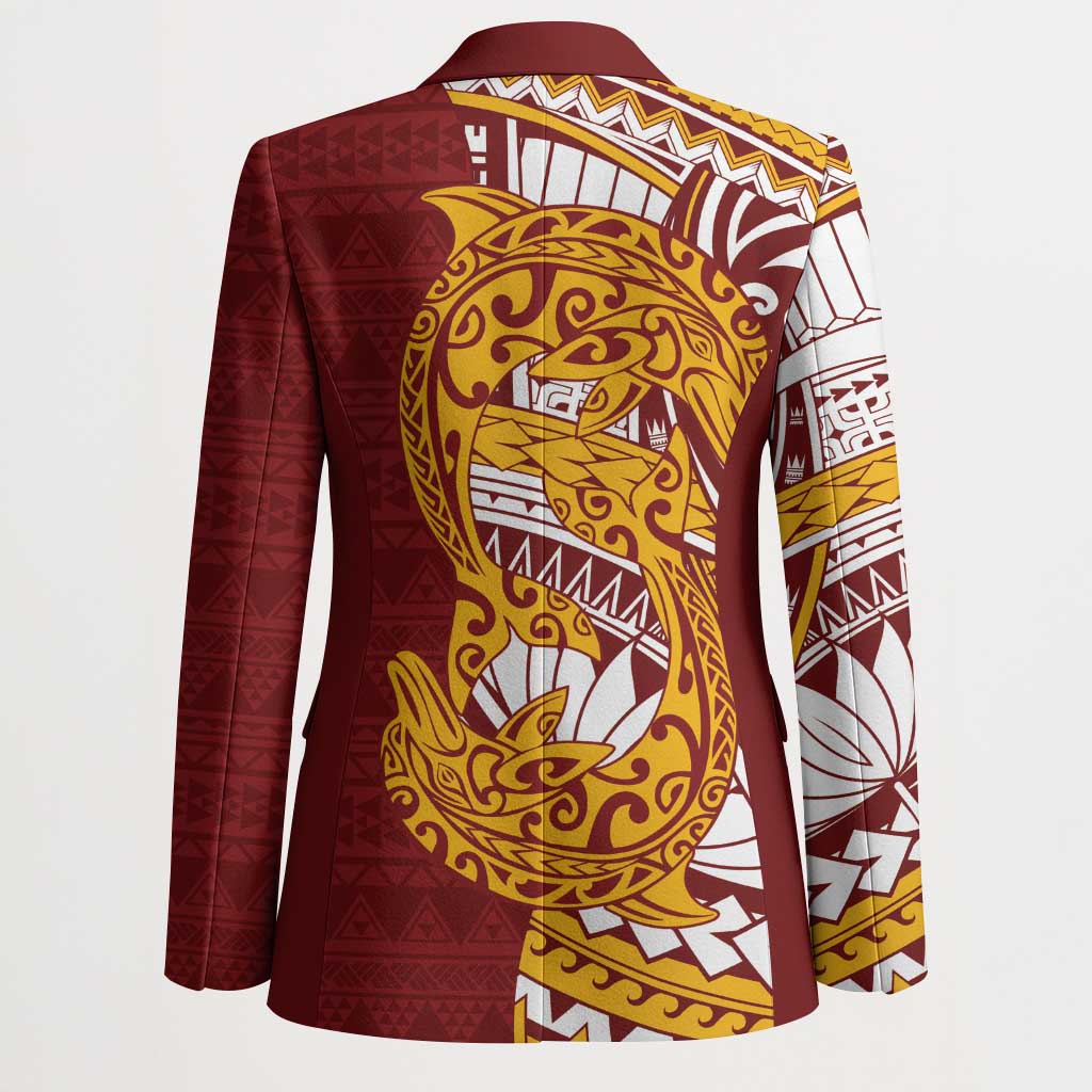 Couple Dolphins Maori Motif Blazer LT9 - Polynesian Pride