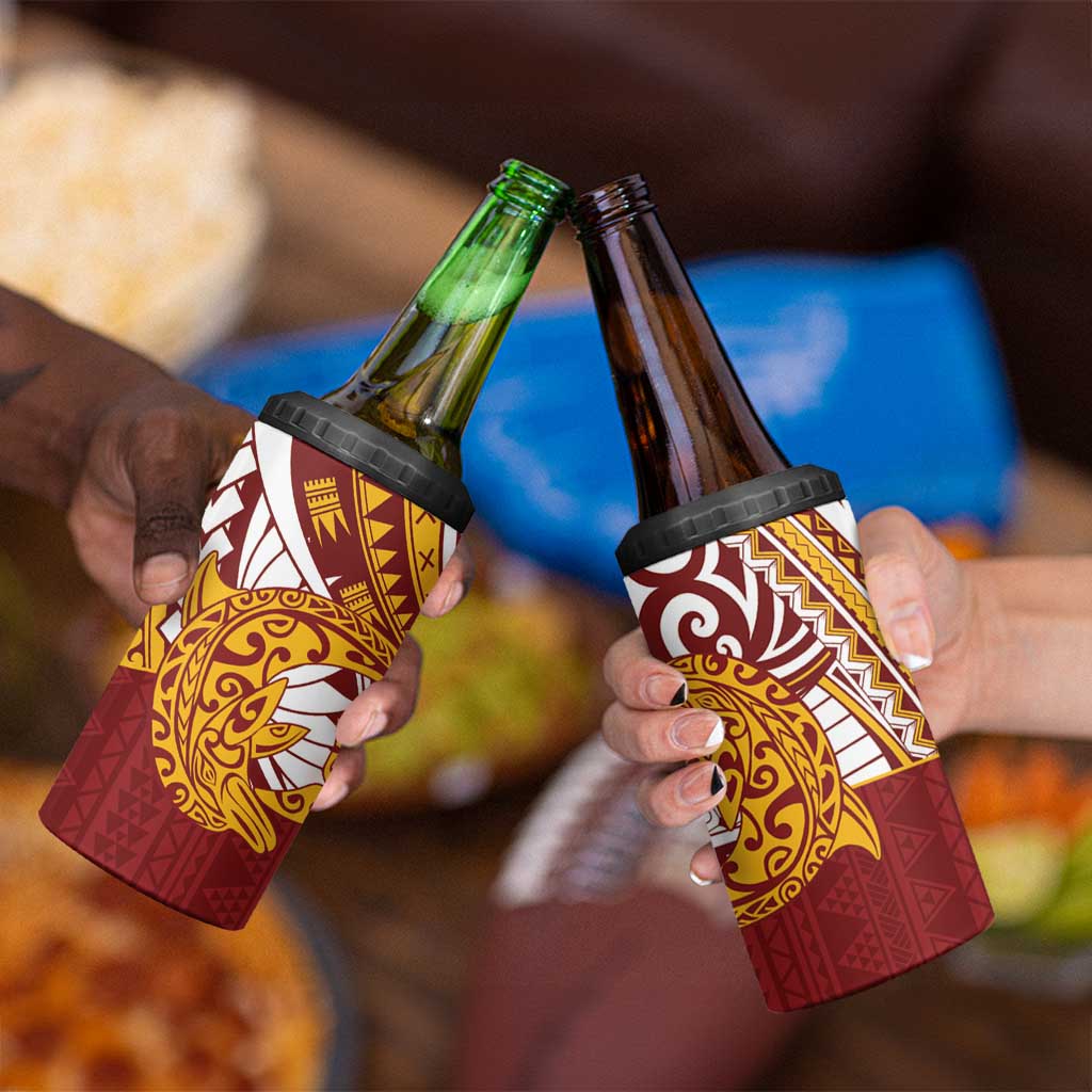 Couple Dolphins Maori Motif 4 in 1 Can Cooler Tumbler - Polynesian Pride