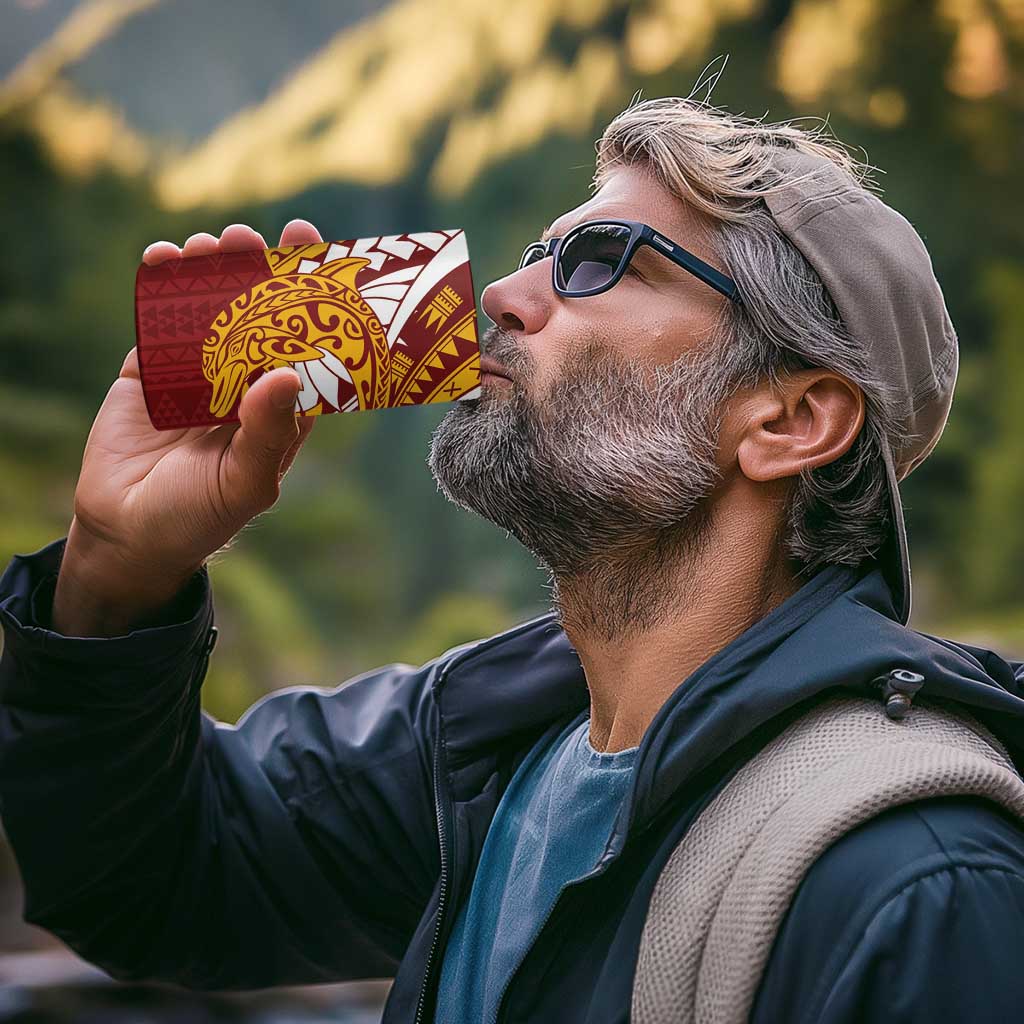 Couple Dolphins Maori Motif 4 in 1 Can Cooler Tumbler - Polynesian Pride