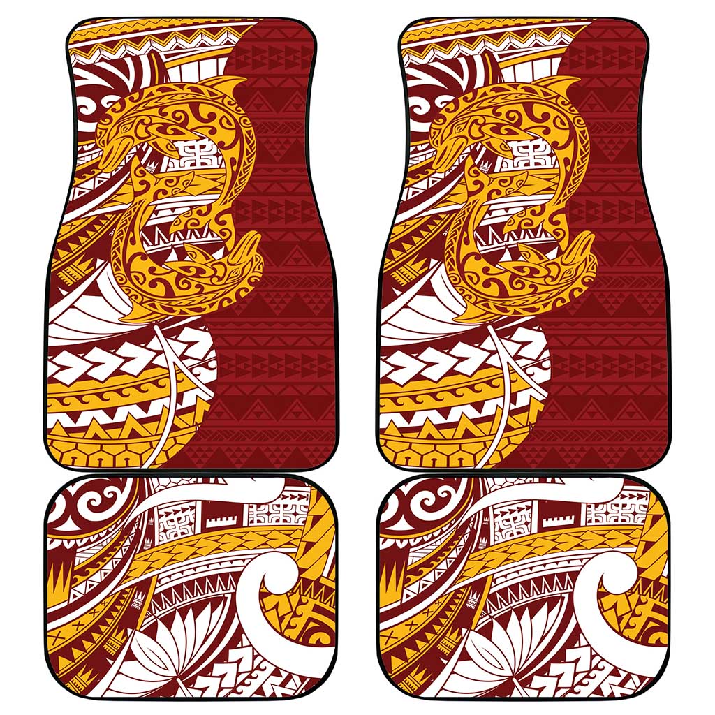Couple Dolphins Maori Motif Car Mats LT9 - Polynesian Pride