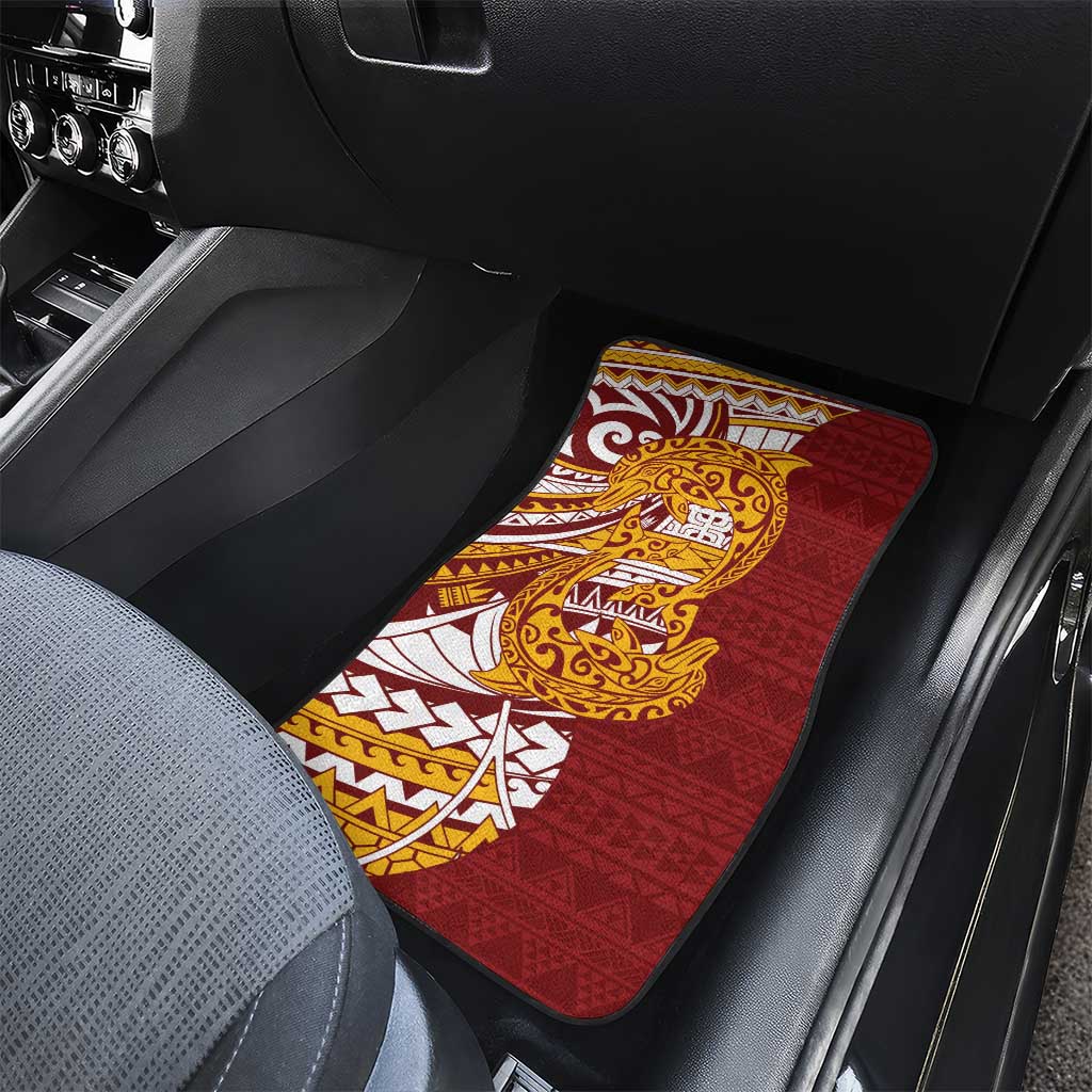 Couple Dolphins Maori Motif Car Mats LT9 - Polynesian Pride
