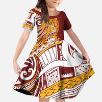 Couple Dolphins Maori Motif Family Matching Mermaid Dress and Hawaiian Shirt - Polynesian Pride