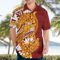 Couple Dolphins Maori Motif Hawaiian Shirt - Polynesian Pride