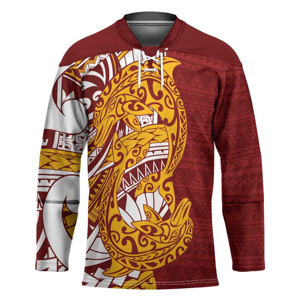 Couple Dolphins Maori Motif Hockey Jersey - Polynesian Pride