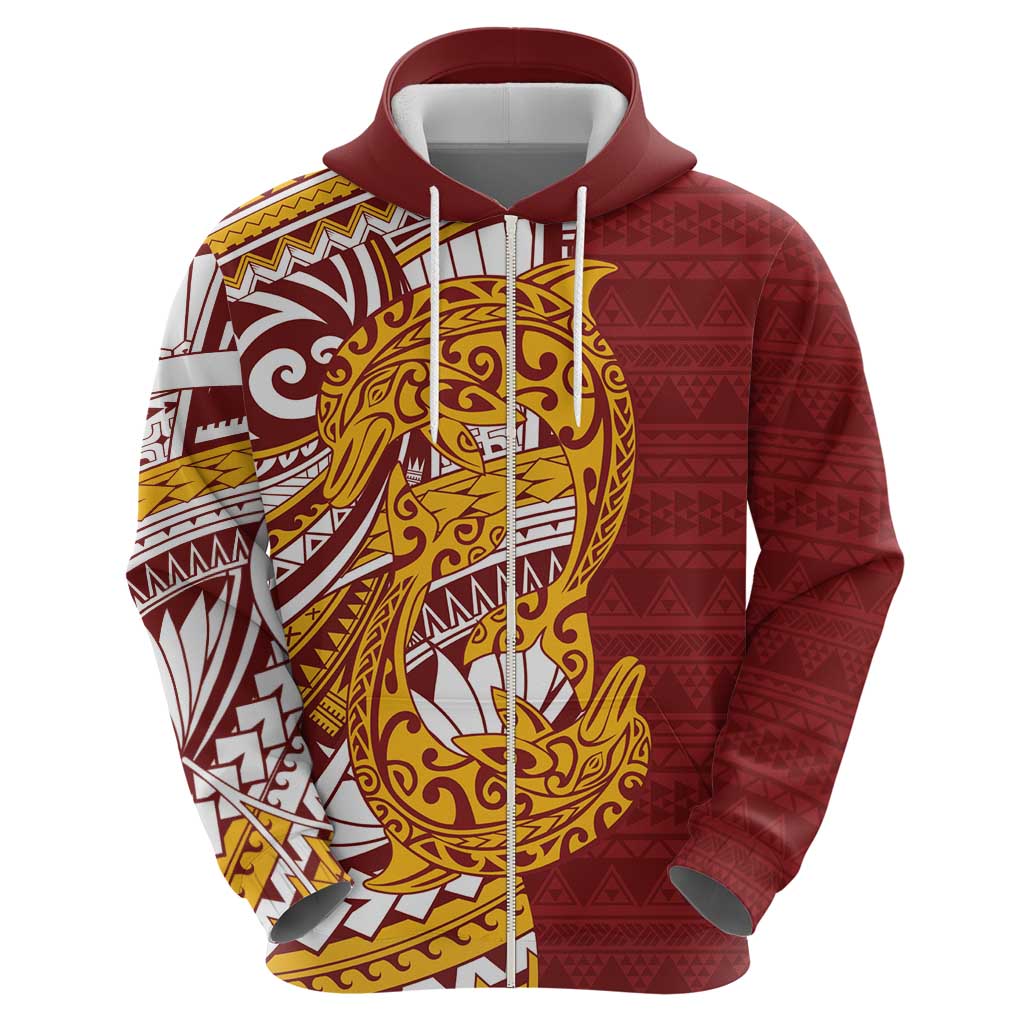 Couple Dolphins Maori Motif Hoodie - Polynesian Pride