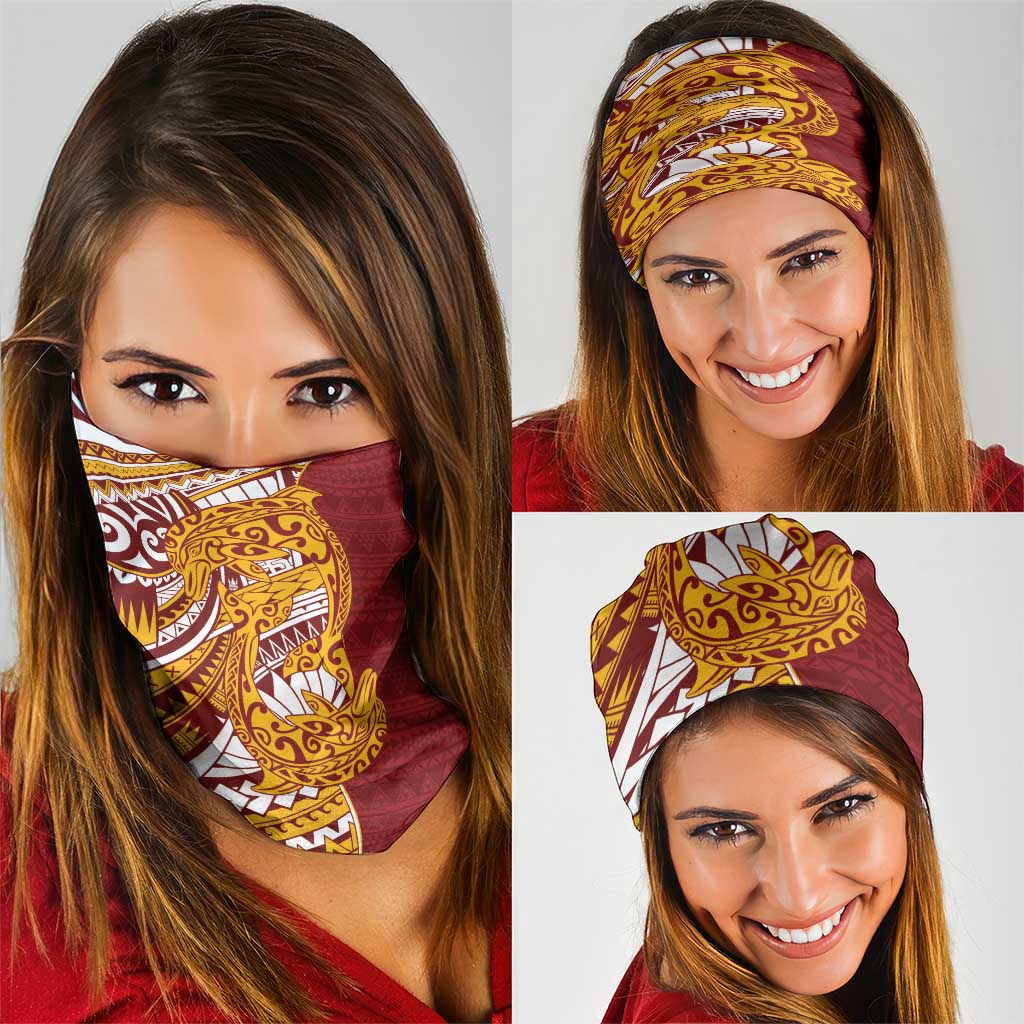 Couple Dolphins Maori Motif Neck Gaiter - Polynesian Pride