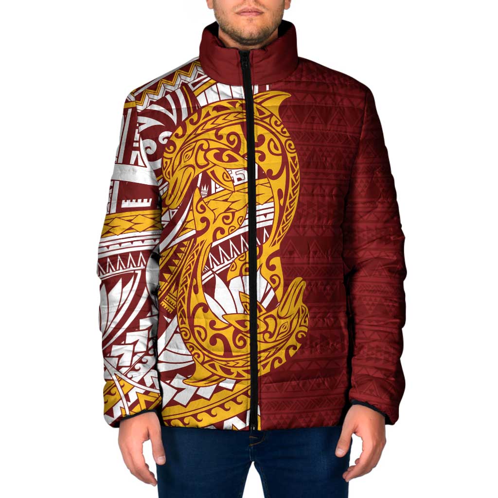 Couple Dolphins Maori Motif Padded Jacket - Polynesian Pride