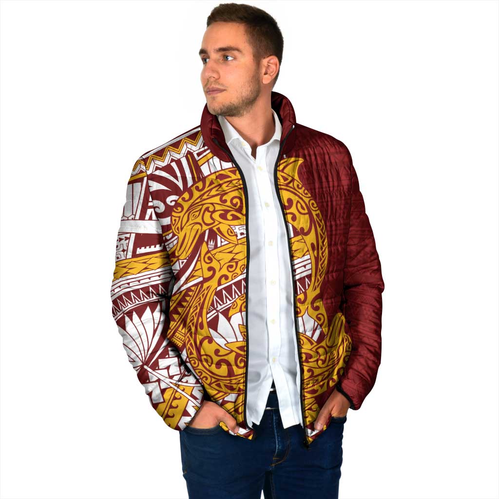 Couple Dolphins Maori Motif Padded Jacket - Polynesian Pride