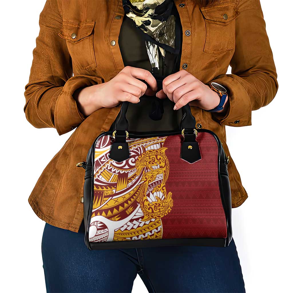Couple Dolphins Maori Motif Shoulder Handbag LT9 - Polynesian Pride