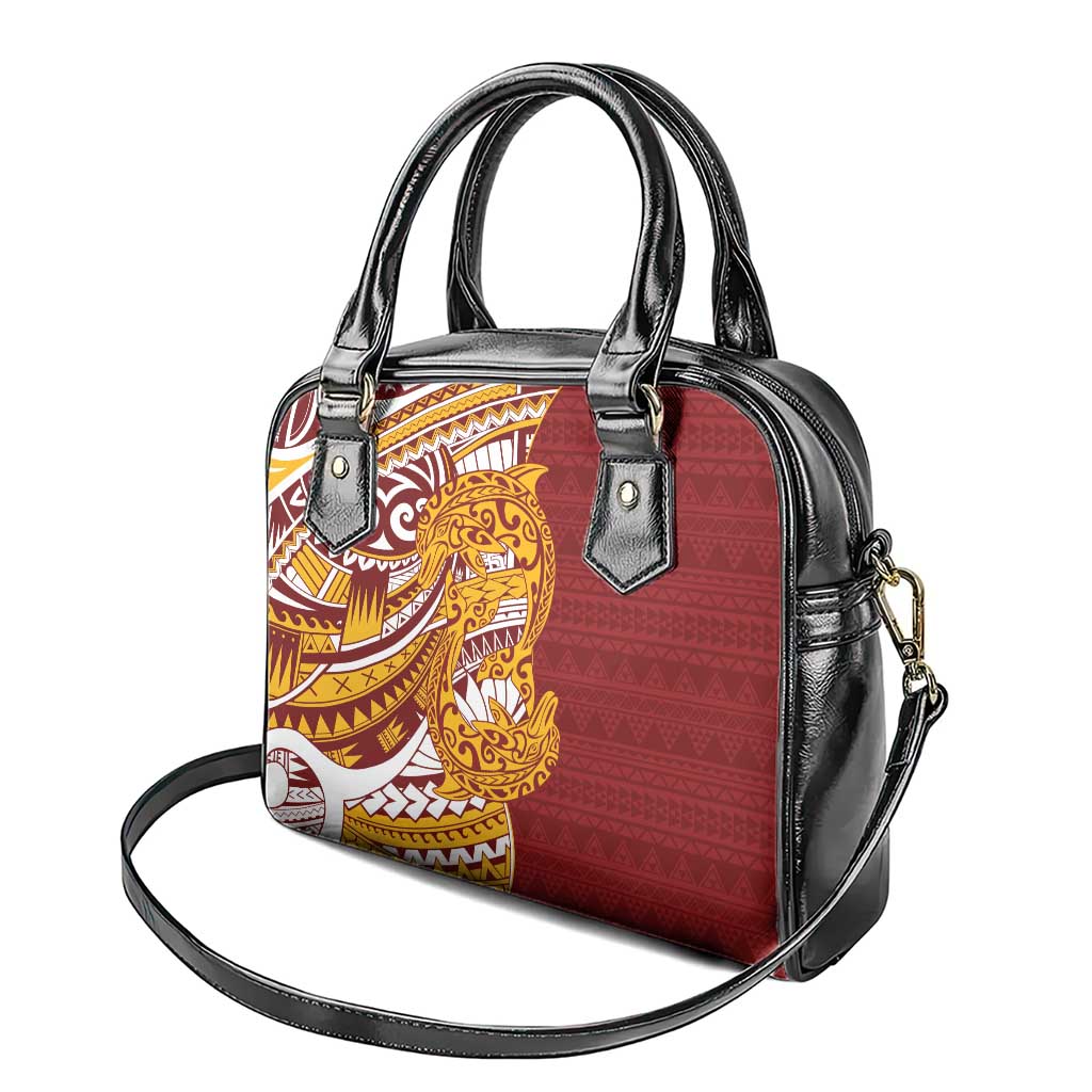 Couple Dolphins Maori Motif Shoulder Handbag LT9 - Polynesian Pride