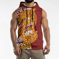 Couple Dolphins Maori Motif Sleeveless Hoodie - Polynesian Pride