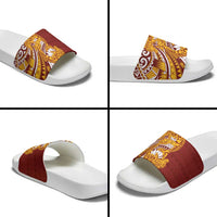 Couple Dolphins Maori Motif Slide Sandals LT9 - Polynesian Pride