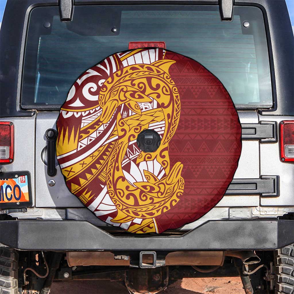 Couple Dolphins Maori Motif Spare Tire Cover - Polynesian Pride