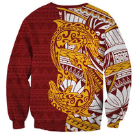 Couple Dolphins Maori Motif Sweatshirt - Polynesian Pride