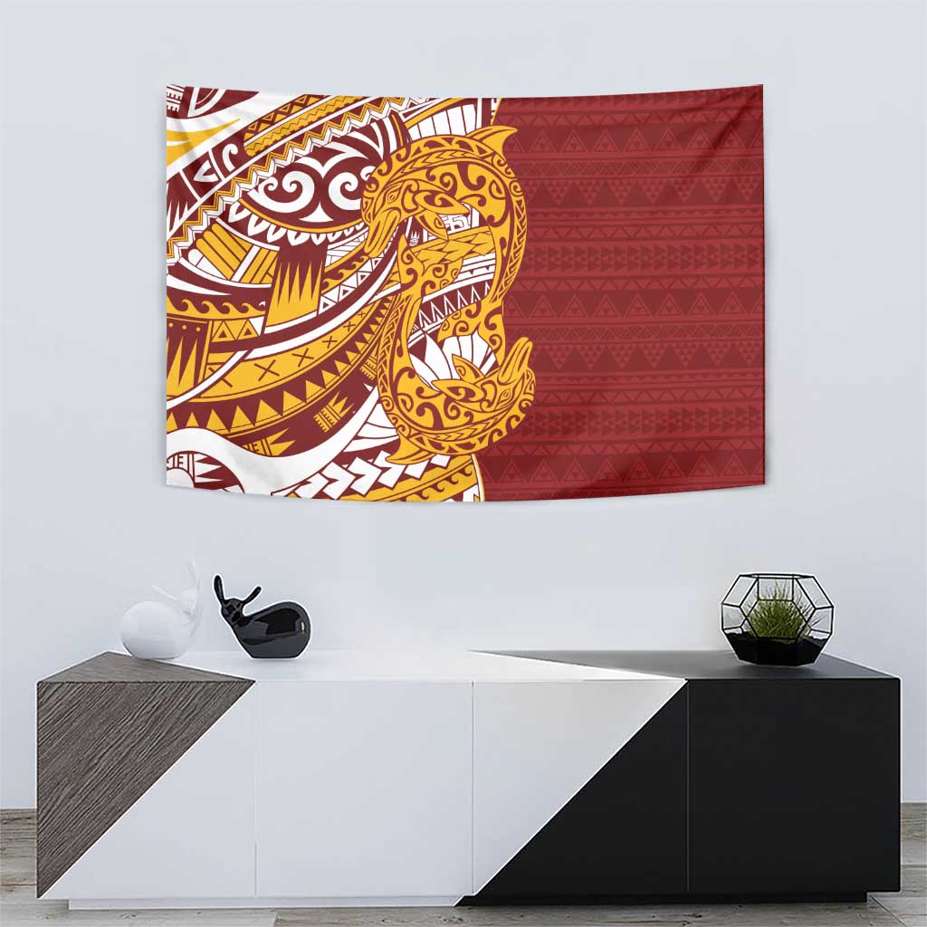Couple Dolphins Maori Motif Tapestry LT9 - Polynesian Pride