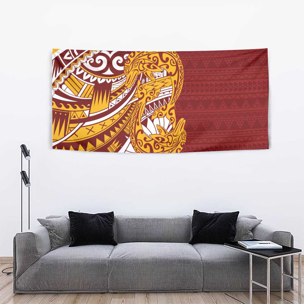 Couple Dolphins Maori Motif Tapestry LT9 - Polynesian Pride