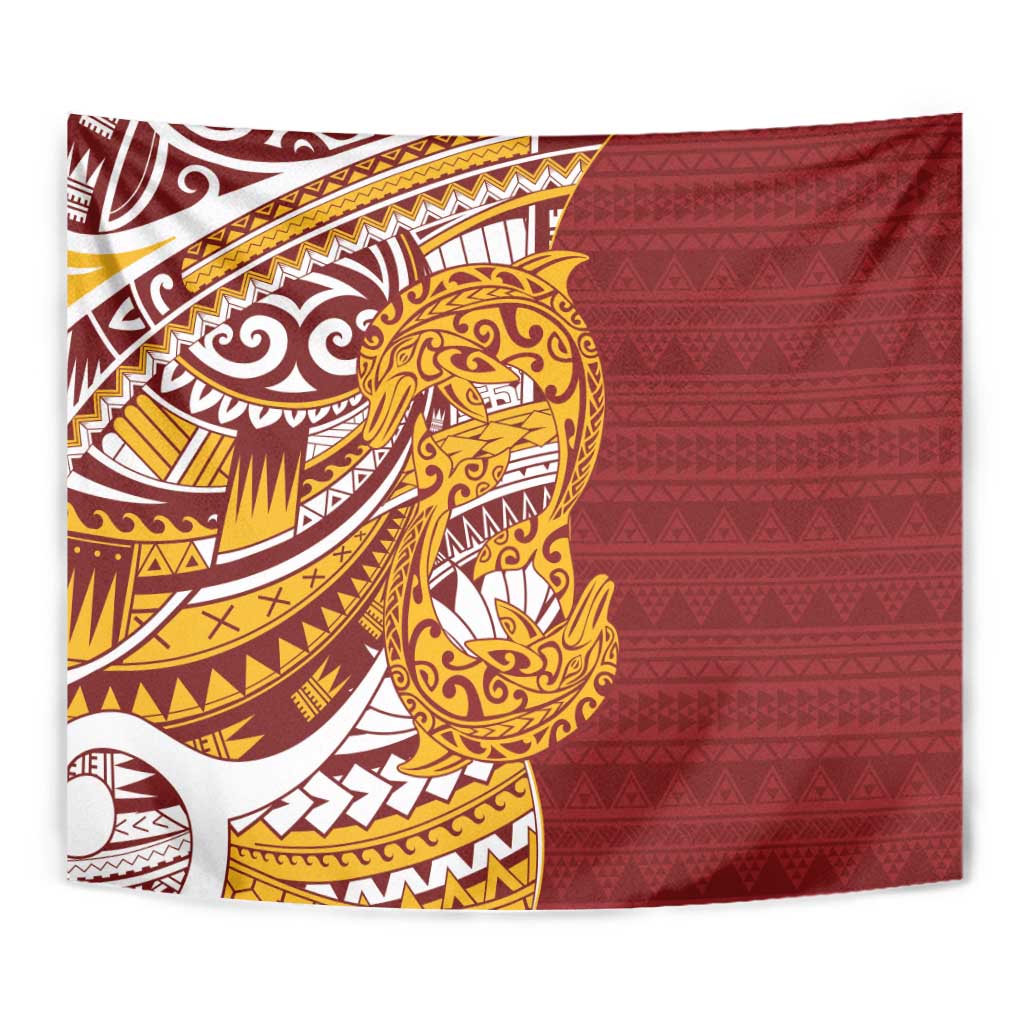 Couple Dolphins Maori Motif Tapestry LT9 - Polynesian Pride
