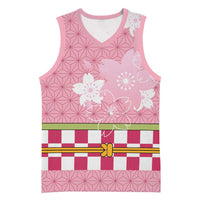 Japanese Asanoha Pattern Basketball Jersey Charm Against Evil Spirits LT9 Unisex Pink - Polynesian Pride