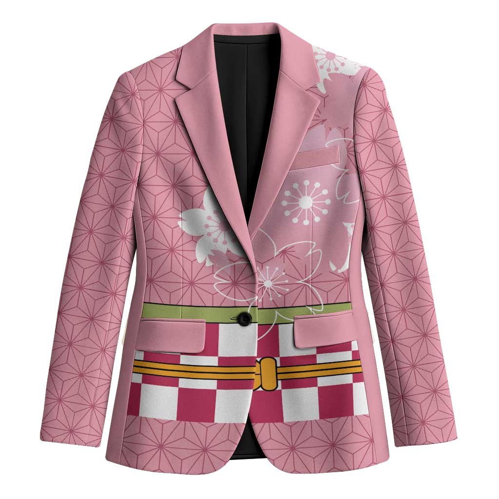 Japanese Asanoha Pattern Blazer Charm Against Evil Spirits LT9 Unisex Pink - Polynesian Pride