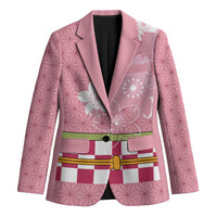 Japanese Asanoha Pattern Blazer Charm Against Evil Spirits LT9 Unisex Pink - Polynesian Pride