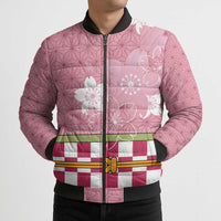 Japanese Asanoha Pattern Bomber Puffer Jacket Charm Against Evil Spirits - Polynesian Pride