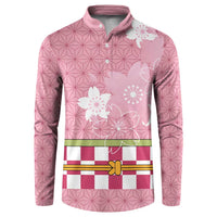 Japanese Asanoha Pattern Button Sweatshirt Charm Against Evil Spirits - Polynesian Pride