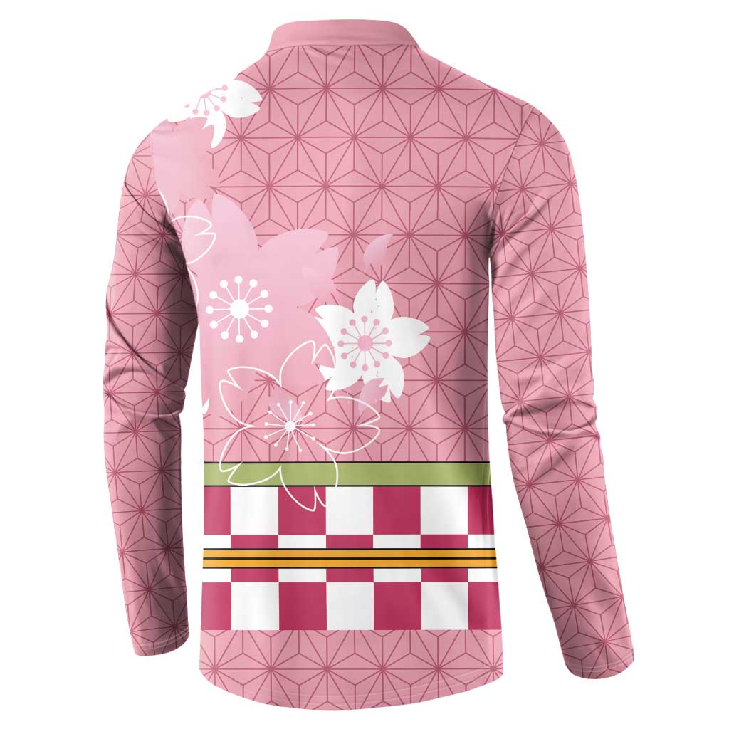 Japanese Asanoha Pattern Button Sweatshirt Charm Against Evil Spirits - Polynesian Pride