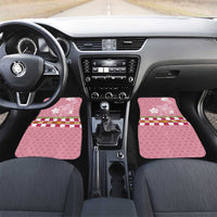 Japanese Asanoha Pattern Car Mats Charm Against Evil Spirits LT9 Set 2pcs - Front Pink - Polynesian Pride