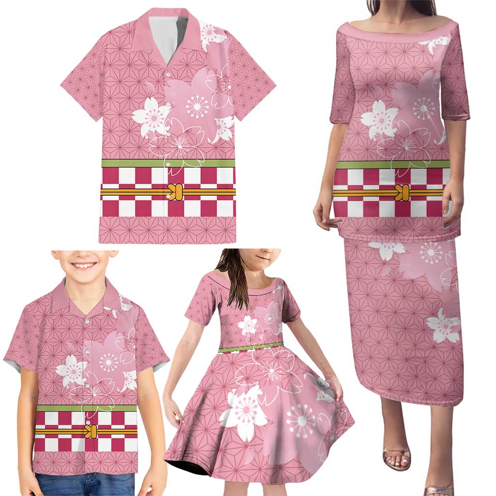 Japanese Asanoha Pattern Family Matching Puletasi and Hawaiian Shirt Charm Against Evil Spirits LT9 - Polynesian Pride