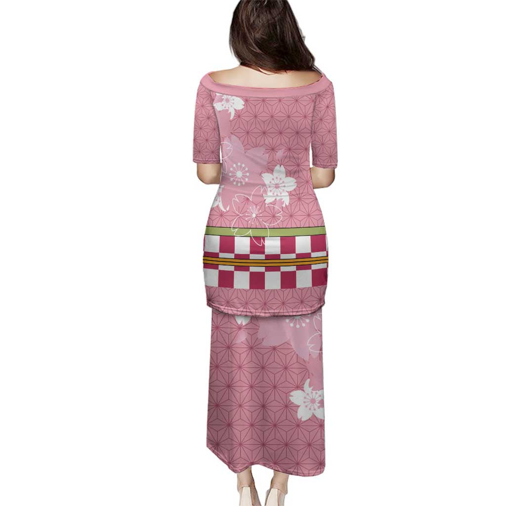 Japanese Asanoha Pattern Family Matching Puletasi and Hawaiian Shirt Charm Against Evil Spirits - Polynesian Pride