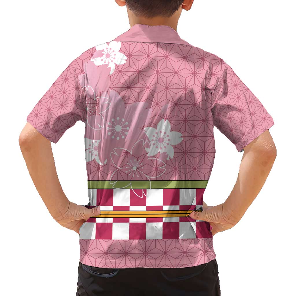 Japanese Asanoha Pattern Kid Hawaiian Shirt Charm Against Evil Spirits - Polynesian Pride