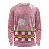 Japanese Asanoha Pattern Long Sleeve Shirt Charm Against Evil Spirits LT9 Unisex Pink - Polynesian Pride
