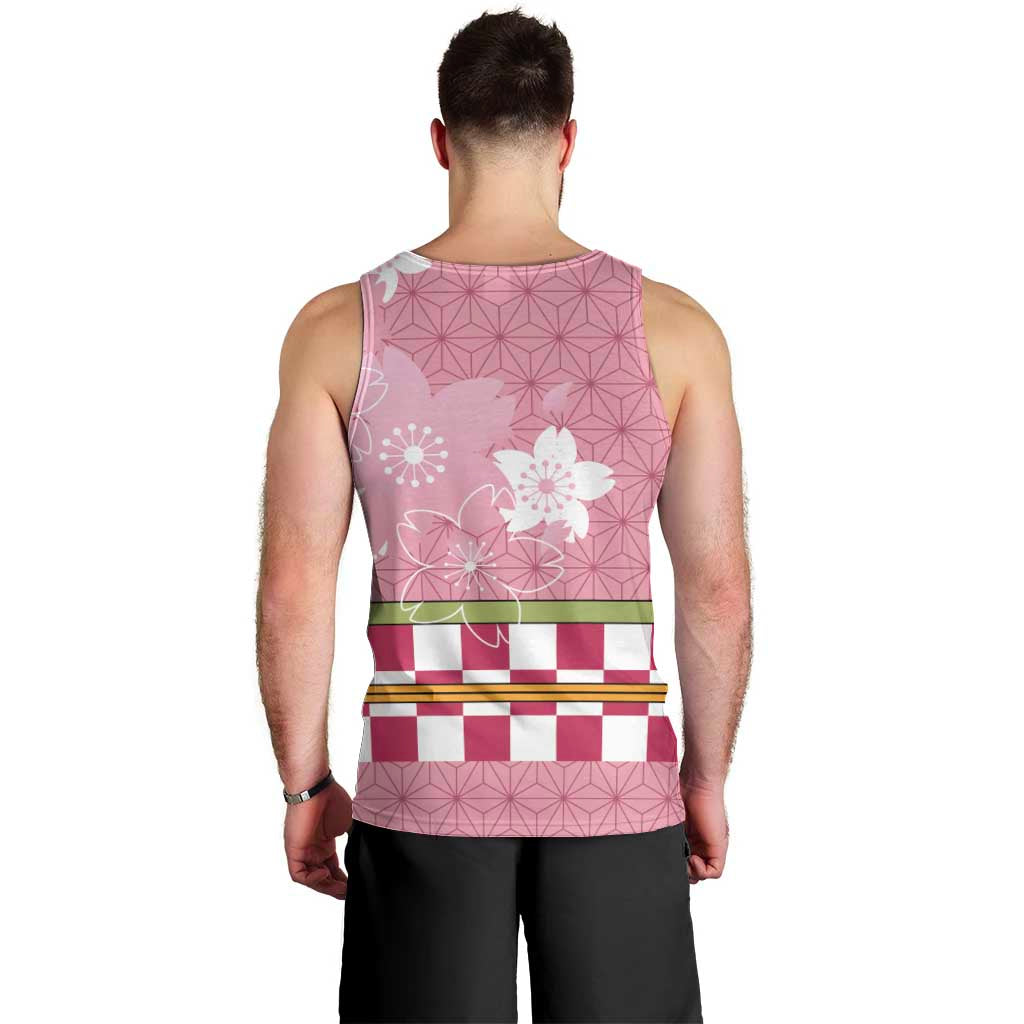 Japanese Asanoha Pattern Men Tank Top Charm Against Evil Spirits - Polynesian Pride