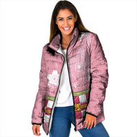 Japanese Asanoha Pattern Padded Jacket Charm Against Evil Spirits LT9 Women Pink - Polynesian Pride