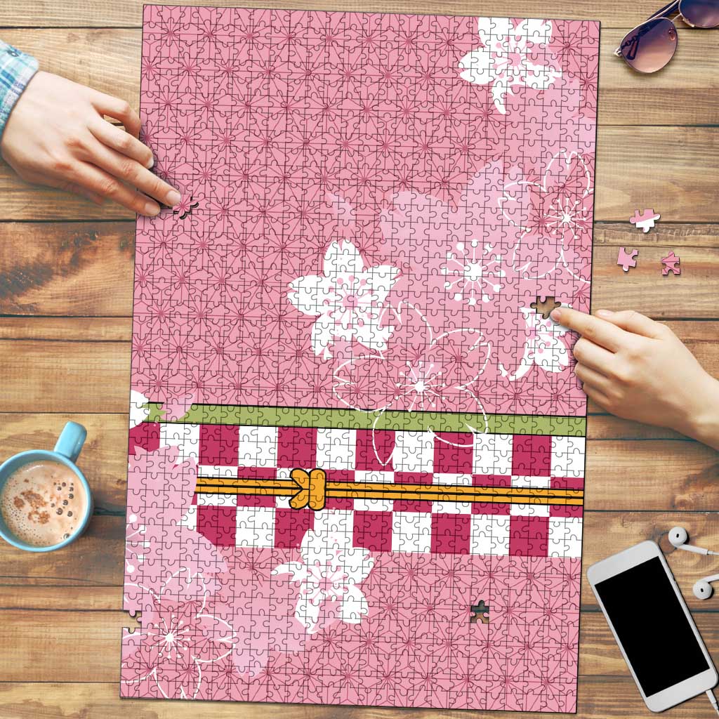 Japanese Asanoha Pattern Puzzle Charm Against Evil Spirits LT9 Pink - Polynesian Pride