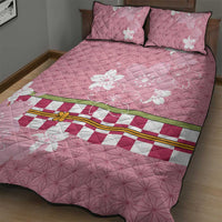 Japanese Asanoha Pattern Quilt Bed Set Charm Against Evil Spirits - Polynesian Pride