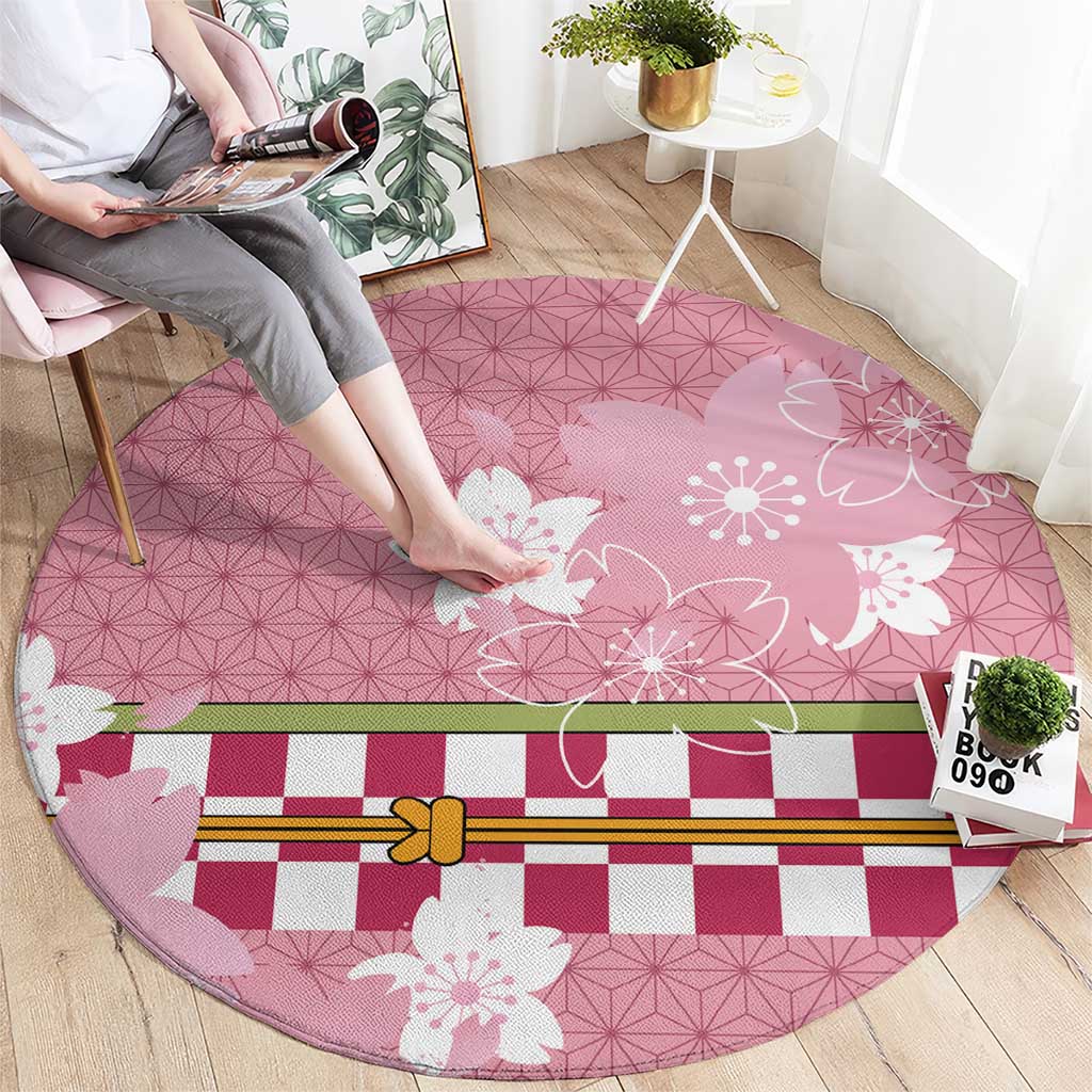 Japanese Asanoha Pattern Round Carpet Charm Against Evil Spirits - Polynesian Pride