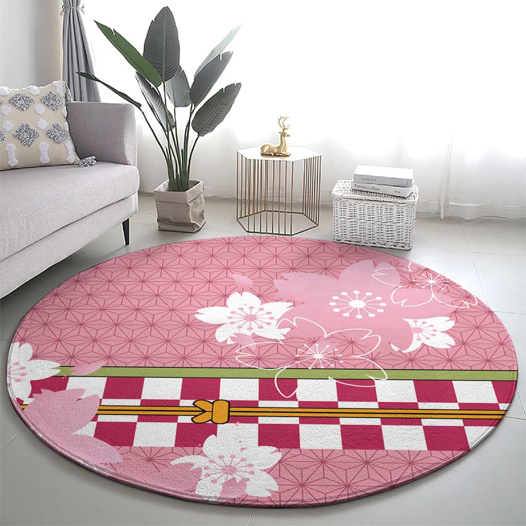 Japanese Asanoha Pattern Round Carpet Charm Against Evil Spirits - Polynesian Pride