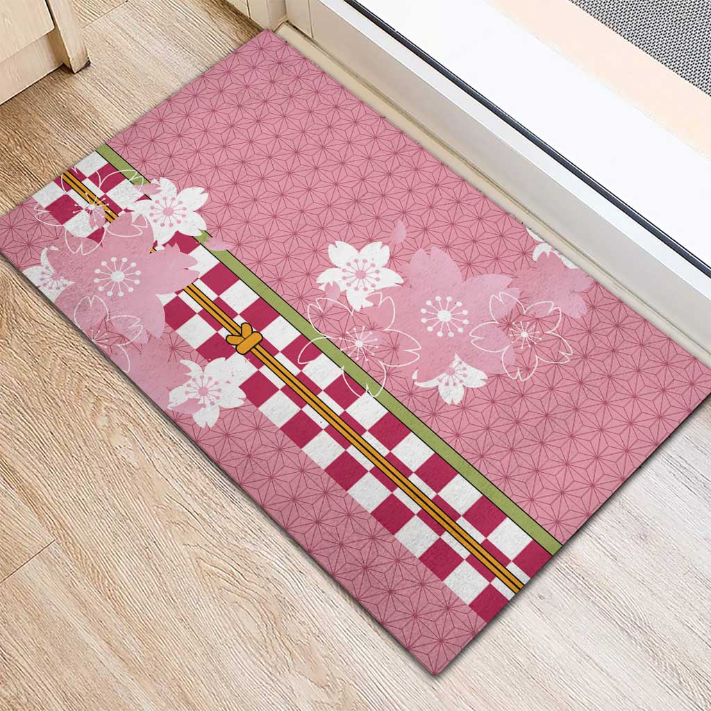 Japanese Asanoha Pattern Rubber Doormat Charm Against Evil Spirits - Polynesian Pride