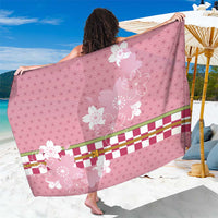 Japanese Asanoha Pattern Sarong Charm Against Evil Spirits LT9 One Size 44 x 66 inches Pink - Polynesian Pride
