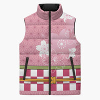 Japanese Asanoha Pattern Sleeveless Puffer Jacket Charm Against Evil Spirits - Polynesian Pride