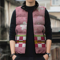 Japanese Asanoha Pattern Sleeveless Puffer Jacket Charm Against Evil Spirits - Polynesian Pride