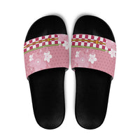 Japanese Asanoha Pattern Slide Sandals Charm Against Evil Spirits LT9 Pink - Polynesian Pride