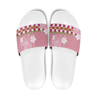 Japanese Asanoha Pattern Slide Sandals Charm Against Evil Spirits LT9 Pink - Polynesian Pride