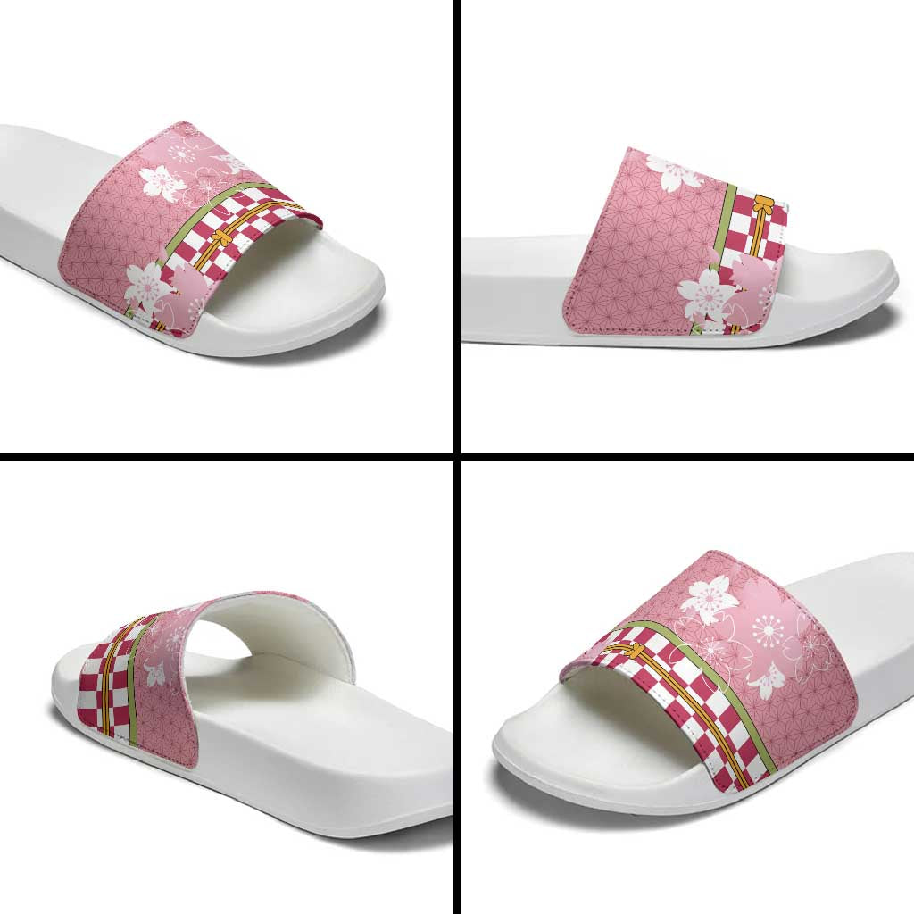 Japanese Asanoha Pattern Slide Sandals Charm Against Evil Spirits LT9 - Polynesian Pride