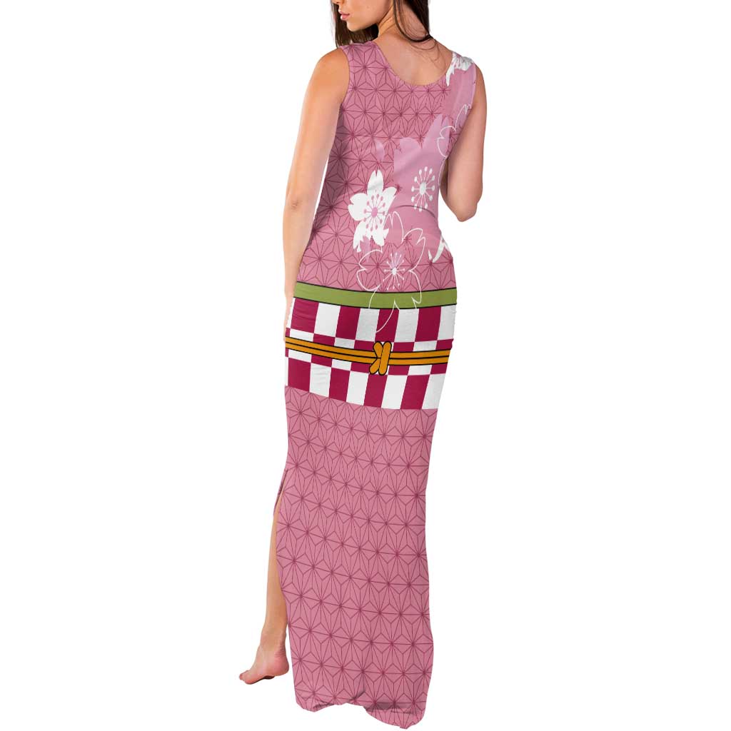 Japanese Asanoha Pattern Tank Maxi Dress Charm Against Evil Spirits LT9 - Polynesian Pride