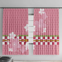 Japanese Asanoha Pattern Window Curtain Charm Against Evil Spirits LT9 With Hooks Pink - Polynesian Pride