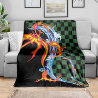 Japanese Asanoha Pattern Blanket Sun Flame Slayer Dragon Hinokami Kagura Spirit - Polynesian Pride